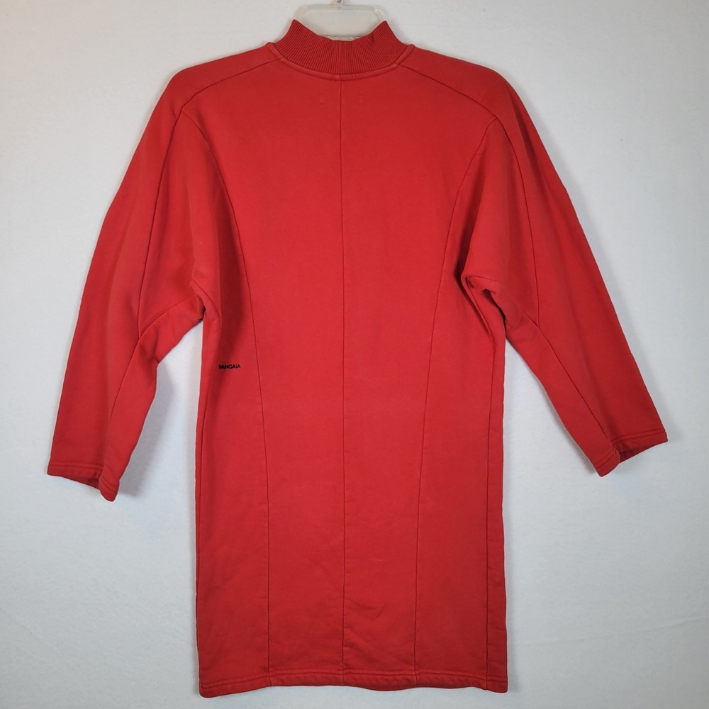 Pangaia Womens Mock Neck Organic Recycled Cotton Sweater Dress Size XS Red - Picture 10 of 13